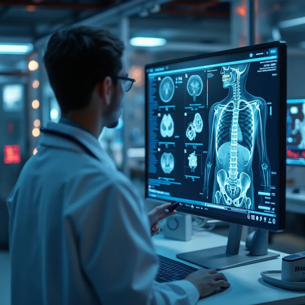IA asistiendo en diagnósticos médicos en el sector salud